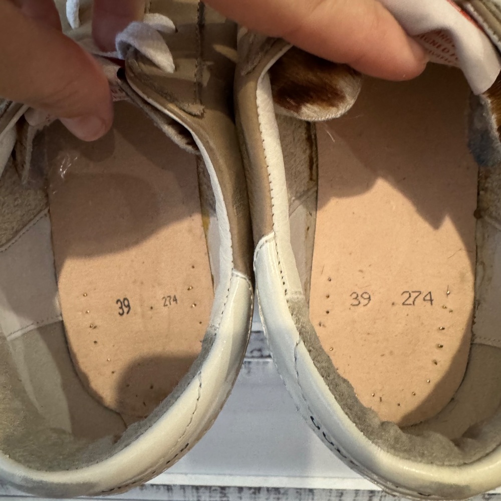 Golden Goose Superstar Tan Leopard Leather Sneakers Women's Size 39 - Picture 11 of 13